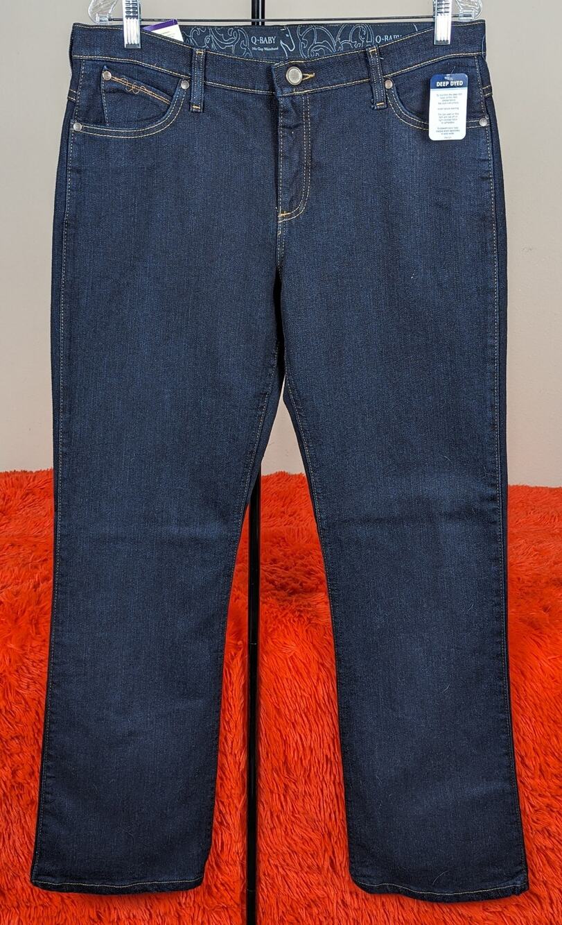 NWT Wrangler Q-Baby Ultimate Riding Dark Wash Denim Blue Jeans 13/14 x 32